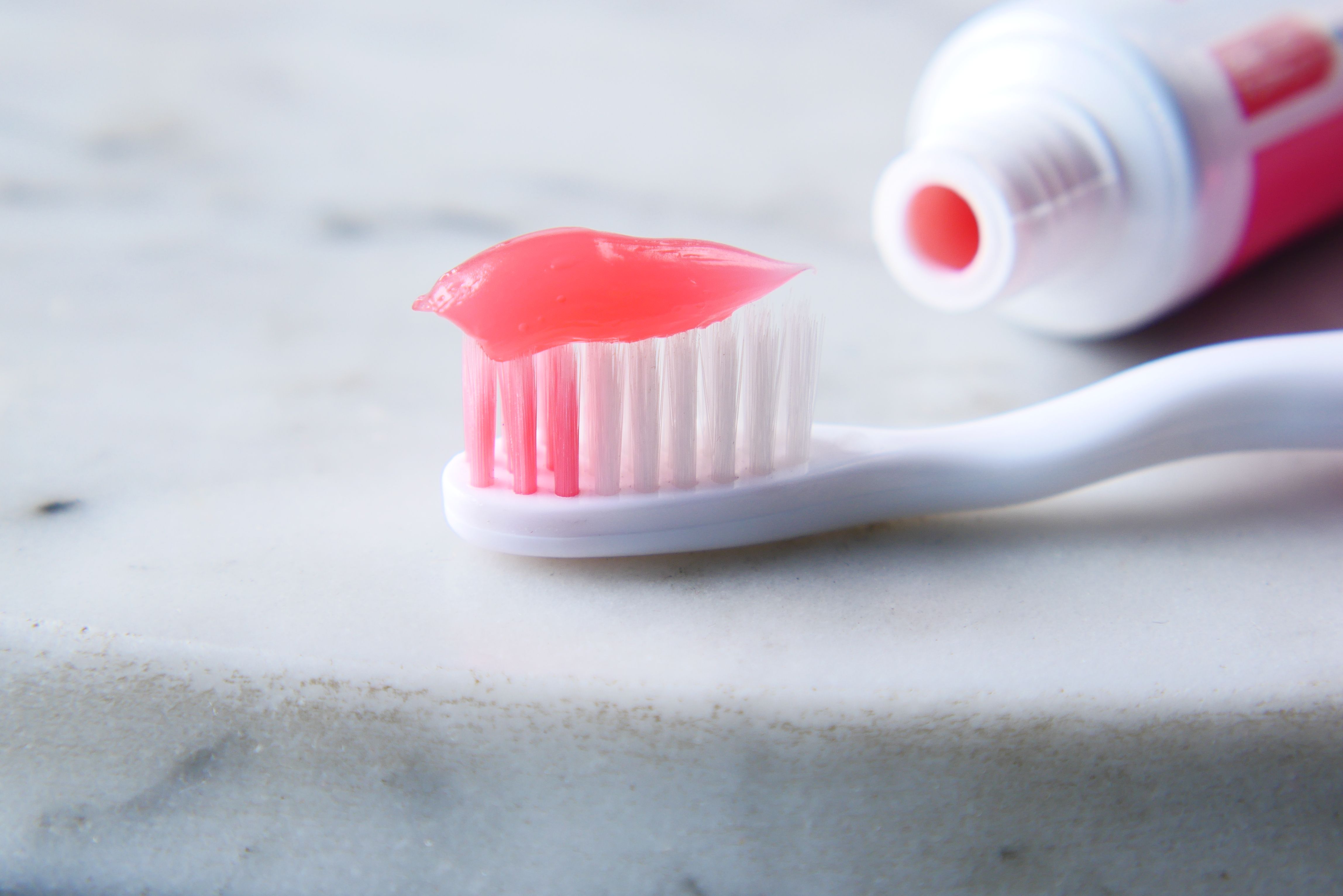 Photo Toothbrush With Toothpaste For Sensitive Teeth After Teeth Whitening