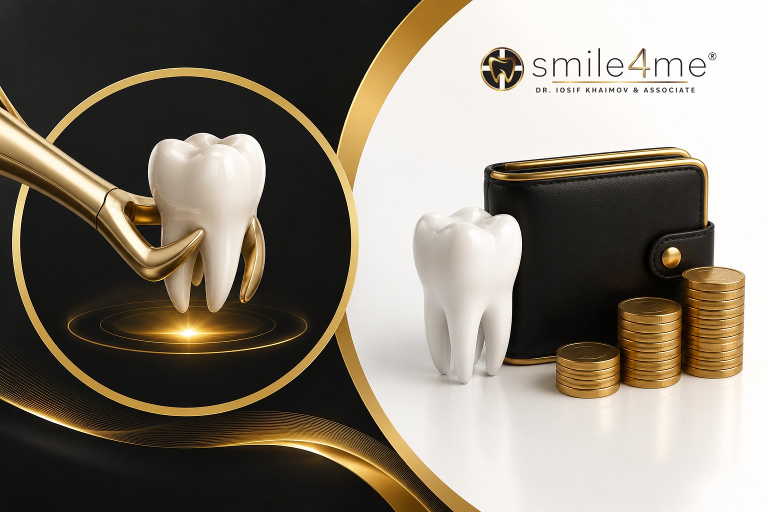 Graphic Showing How Much Is An Extraction At The Emergency Dentist With Tooth Beside Wallet And Coins